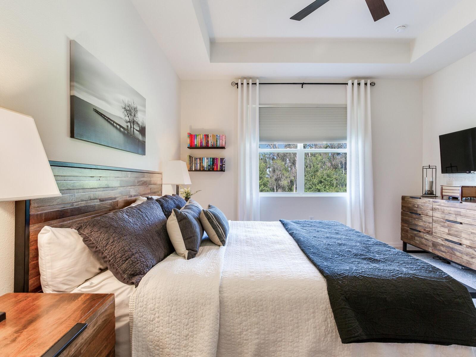 Master bedroom with conservation view