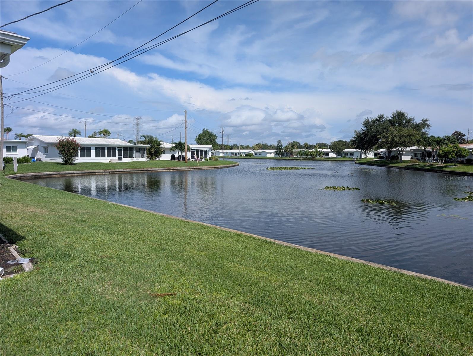 Backyard with a water view...a relaxing feature day or night!