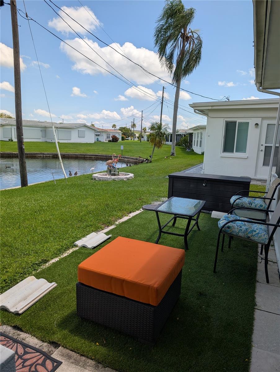 Back patio ready for relaxing.