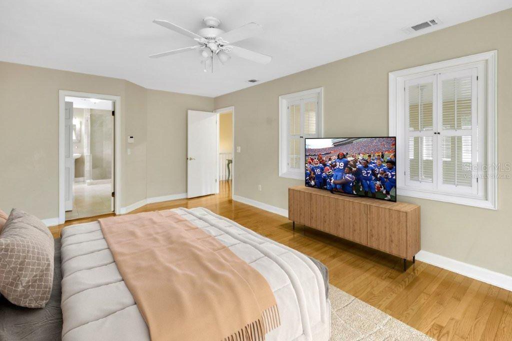 primary bedroom virtually staged