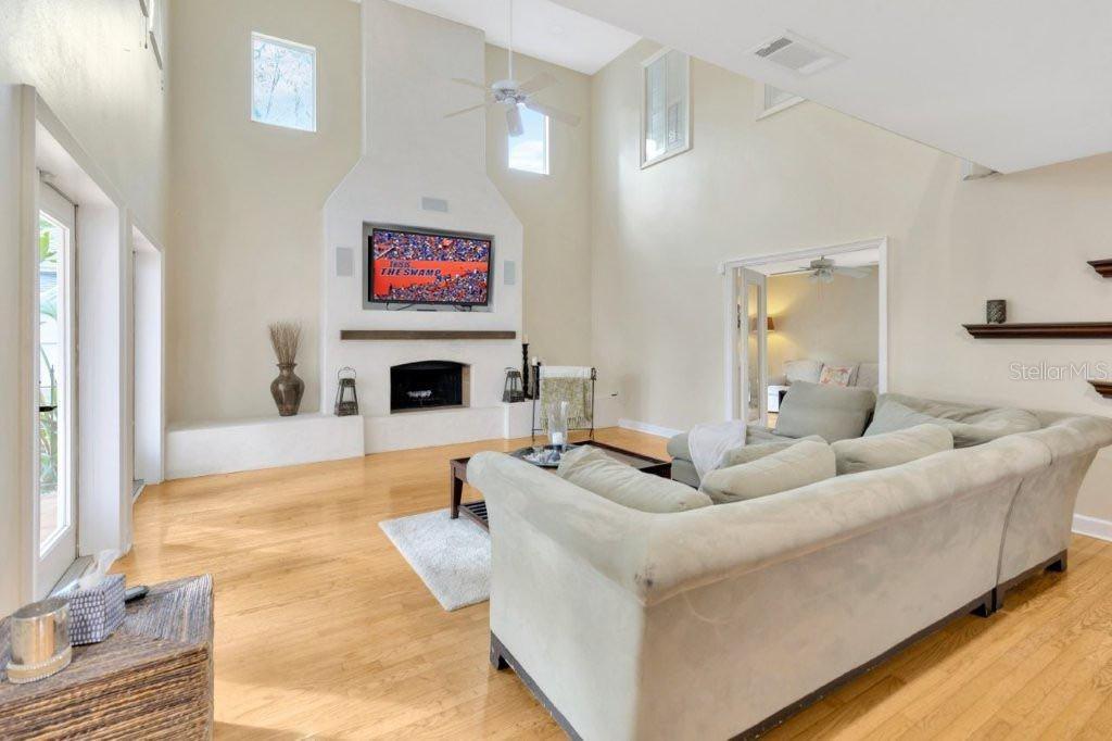 Great room fireplace