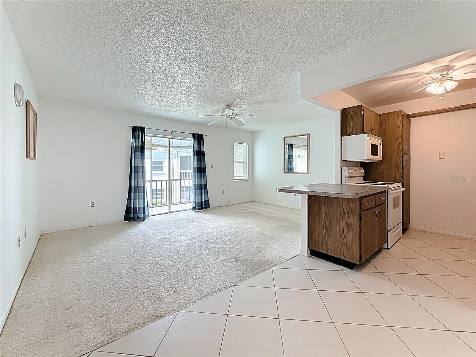 Living Room Open to Kitchen Makes Entertaining Easy