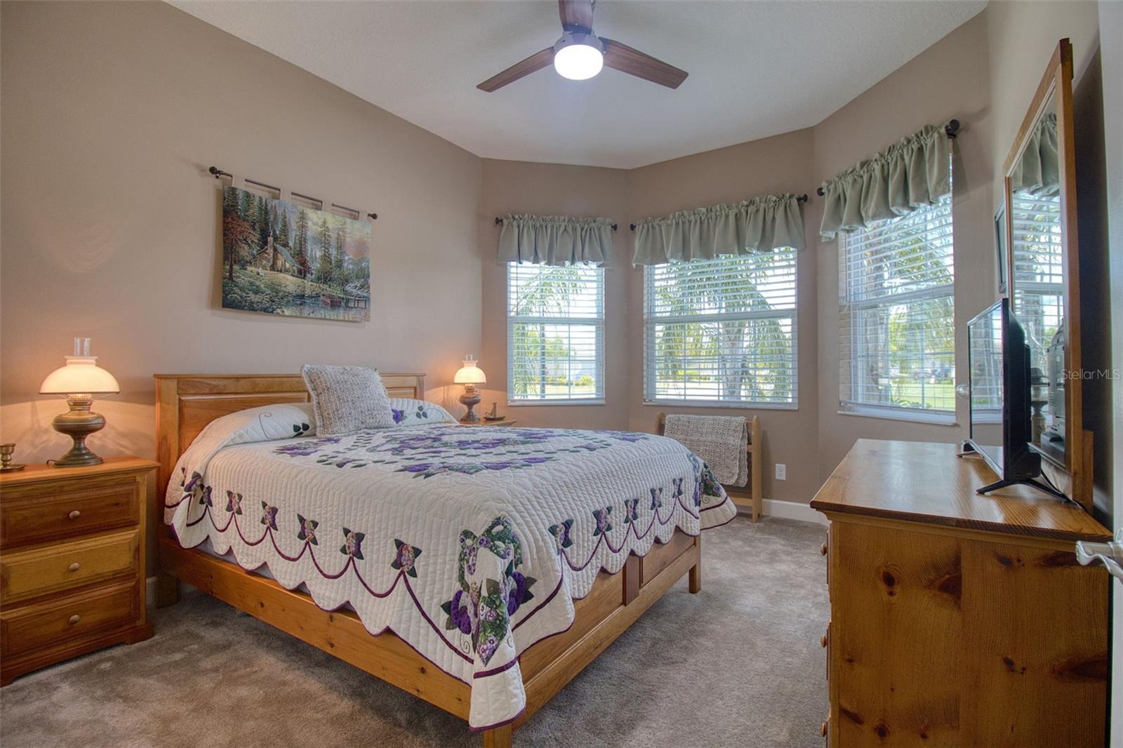 2nd Bedroom w/ 3 Large Windows