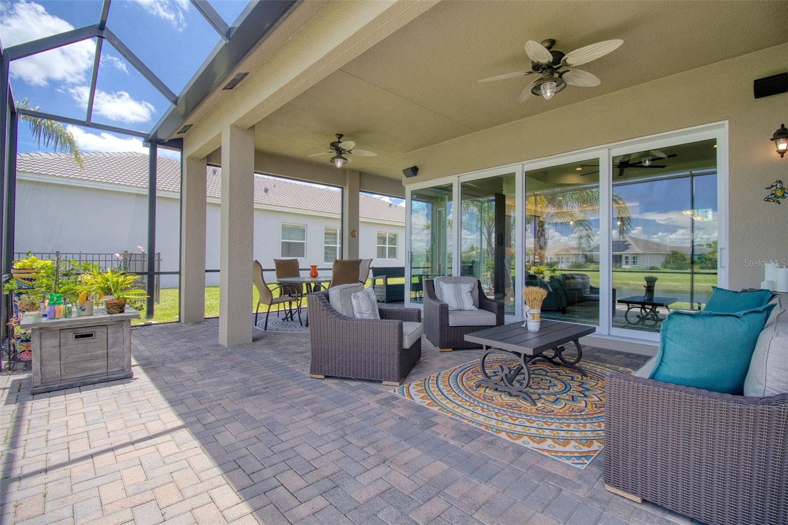 Basketweave Pavers throughout