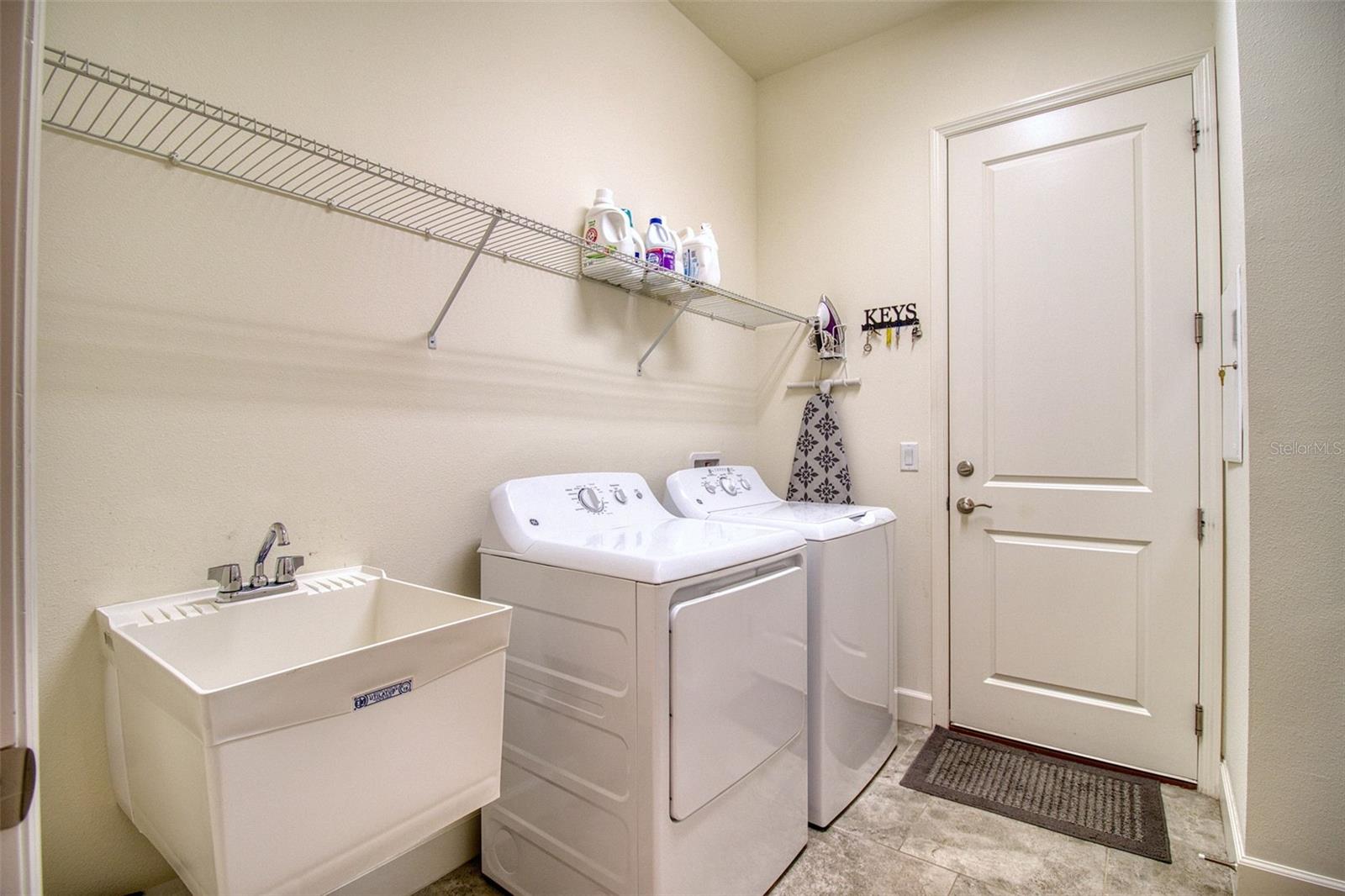 Utility Sink, Washer, & Gas Dryer