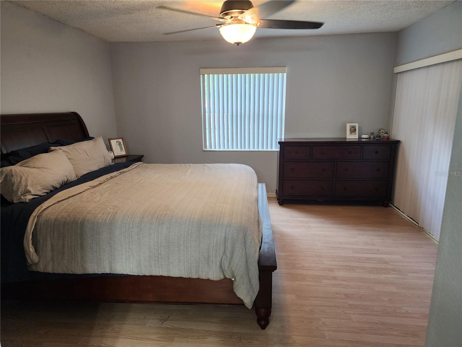 Primary bedroom from bathroom area