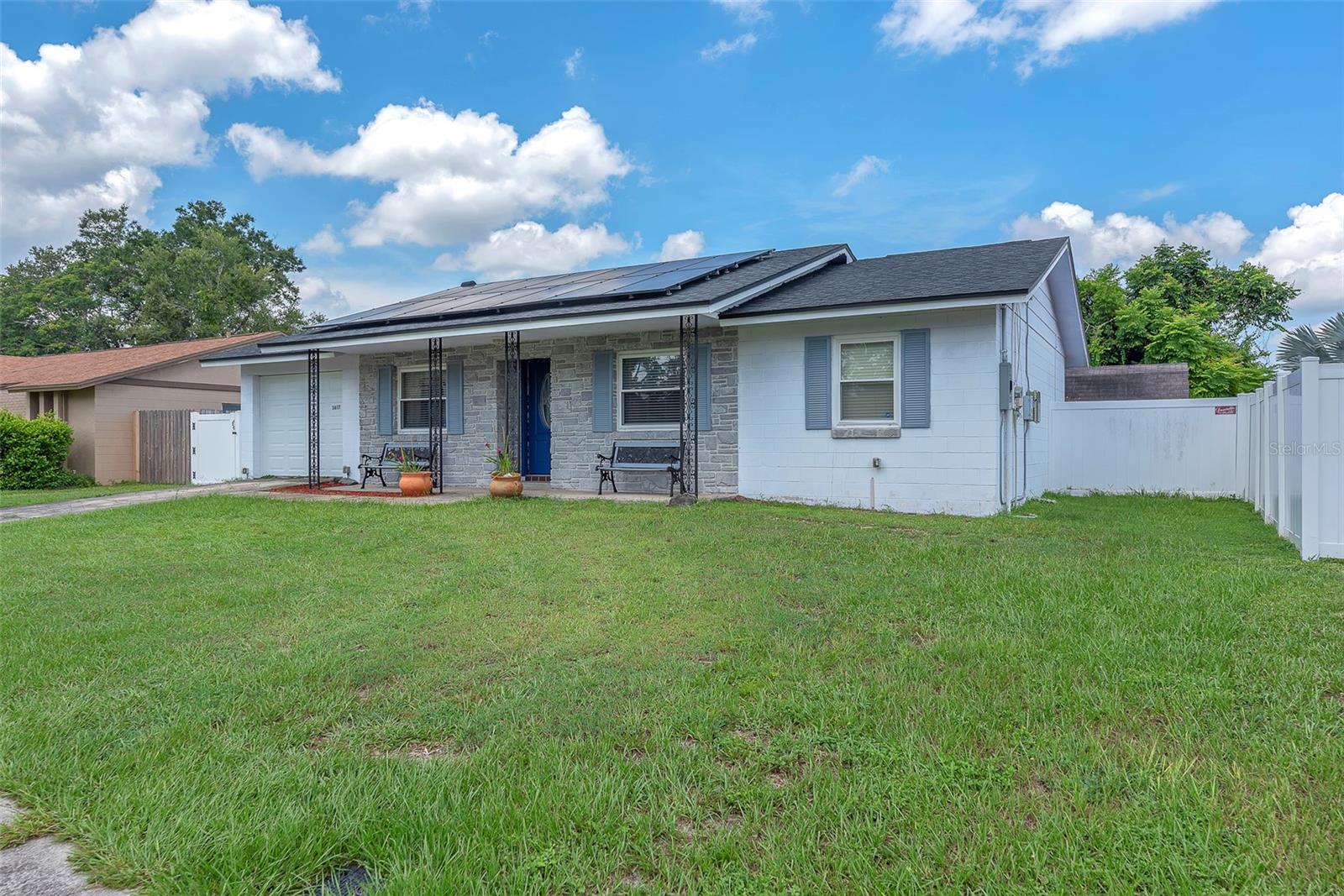 2022 Roof + Solar Panels for energy efficiency,  Re-plumbed for added peace of mind, No HOA or CDD fees, Security System, Secured Mailbox with key.