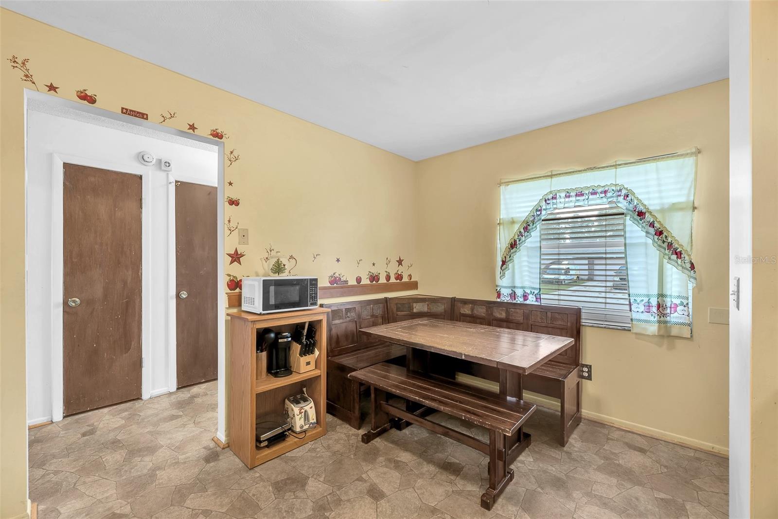 This breakfast nook with table is included for the new owners.