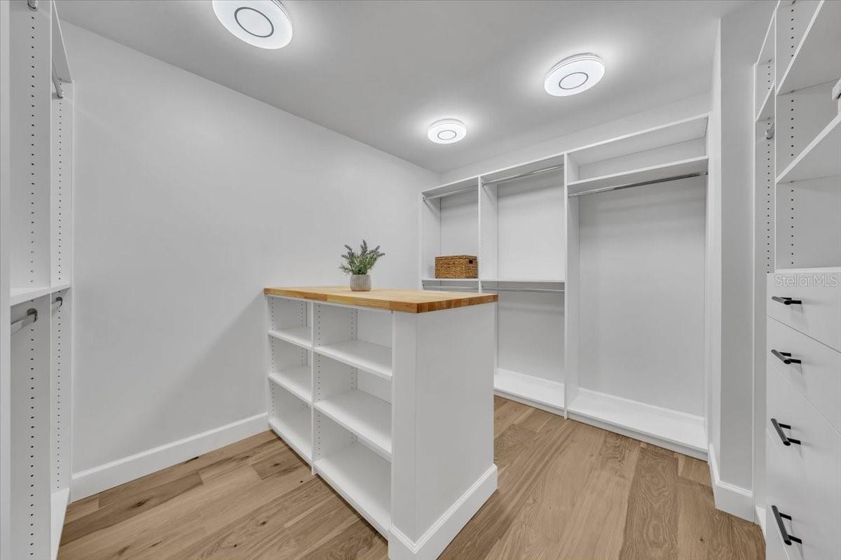 Primary closet