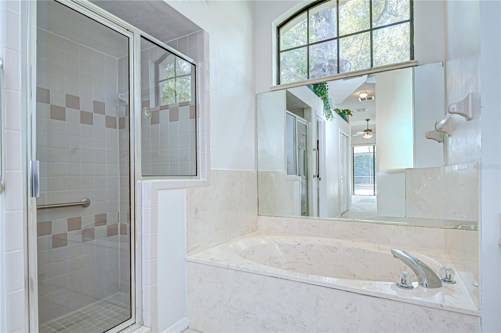 Separate shower and tub!