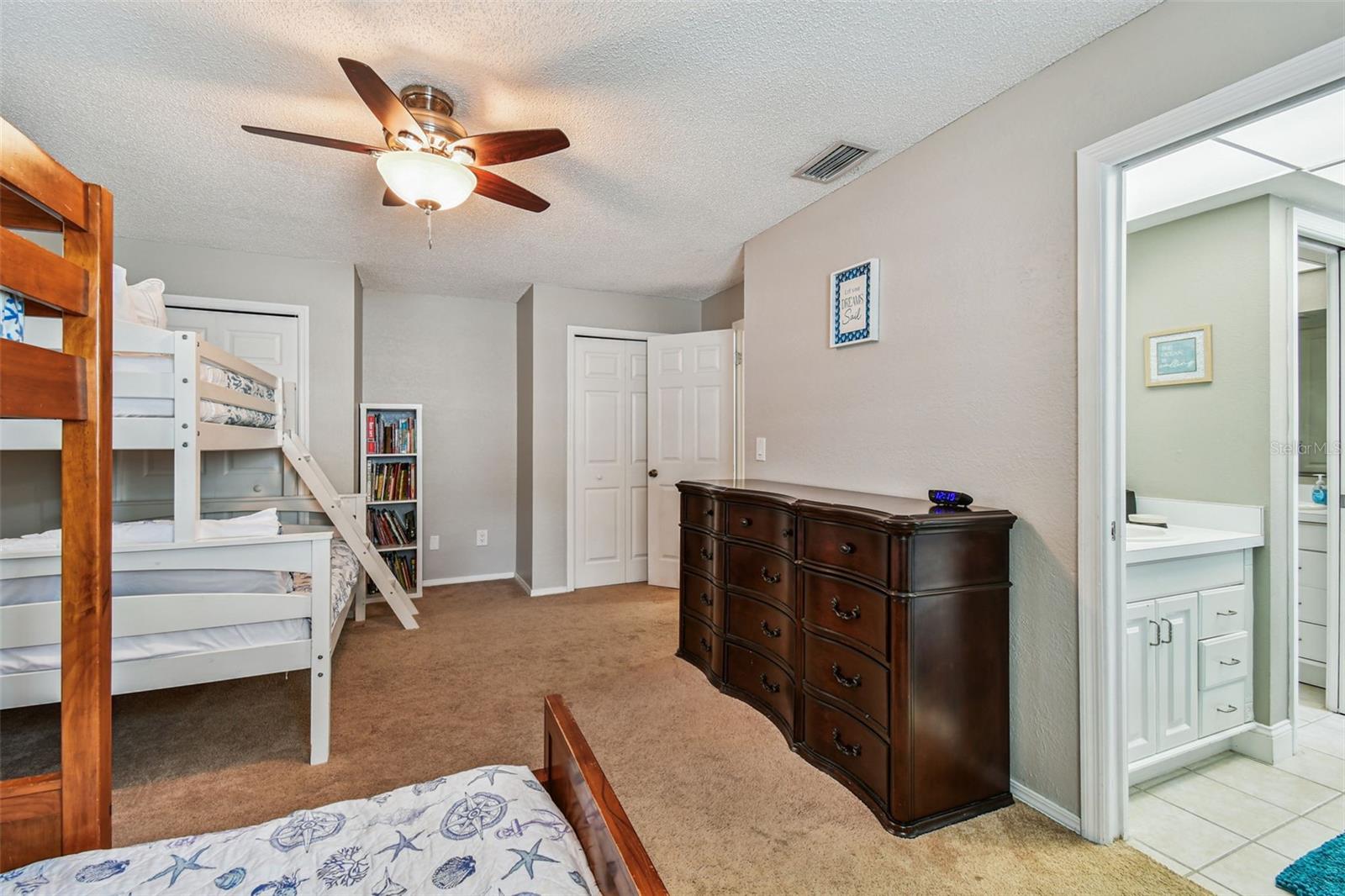 Bedroom 3 is connected to the Jack and Jill Bathroom