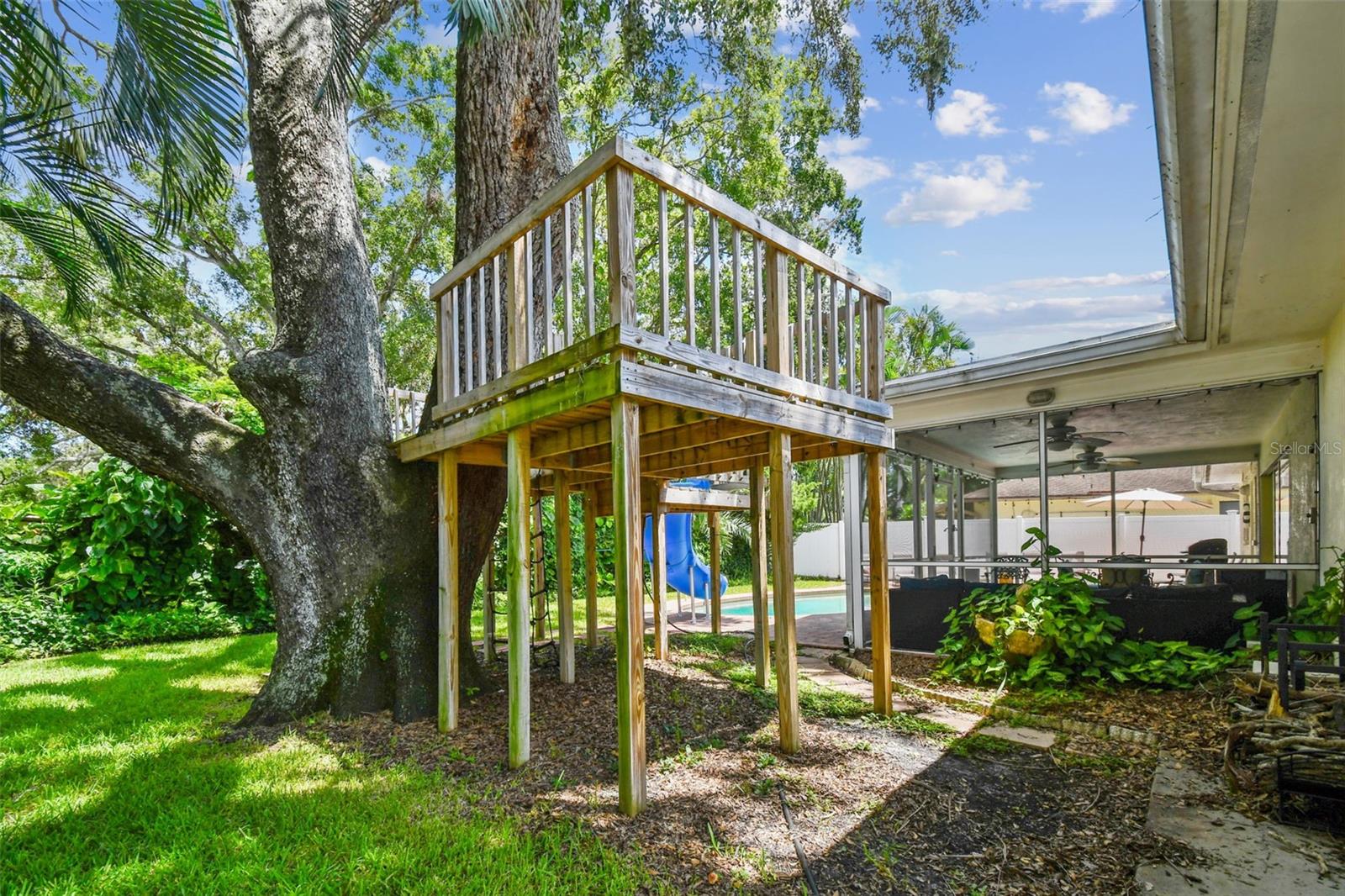 Custom built tree house