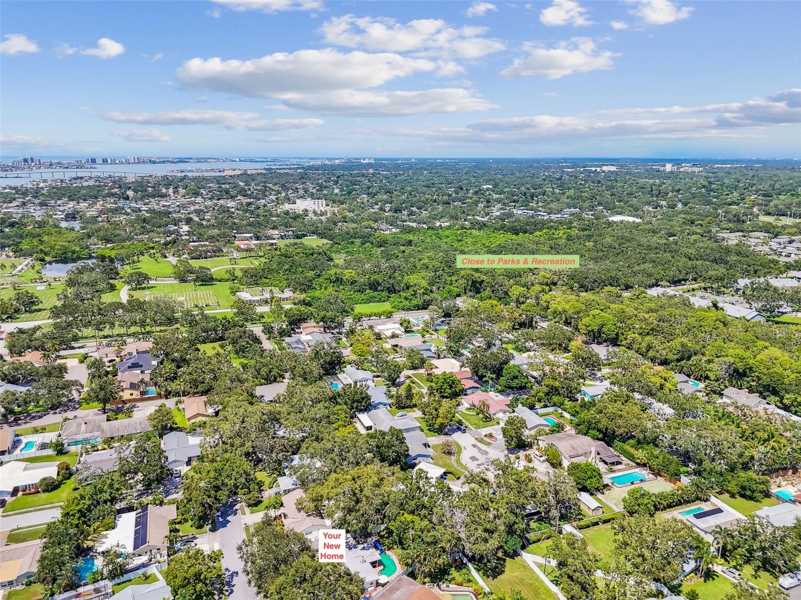 Walk or bike to nearby parks and recreation