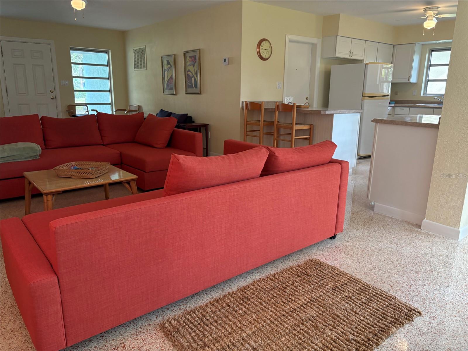 Living room looking toward kitchen.