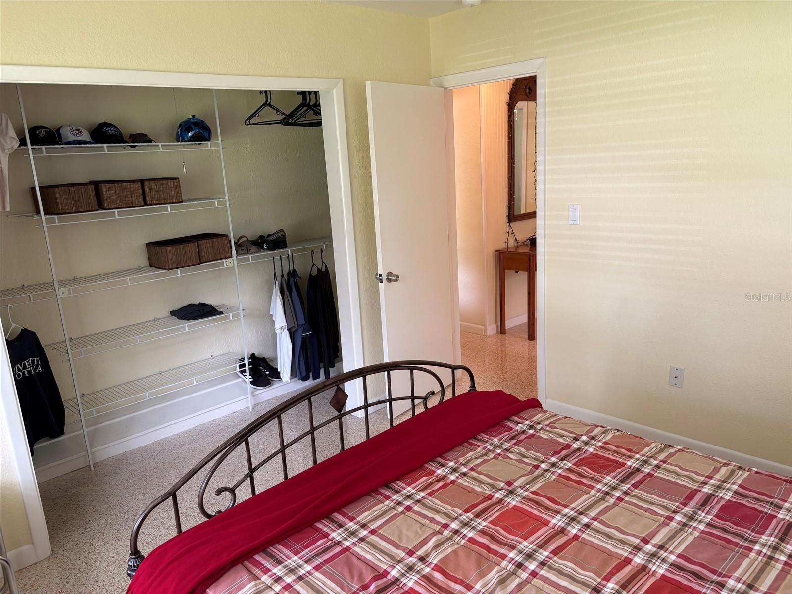 Large closet space with plenty of storage.