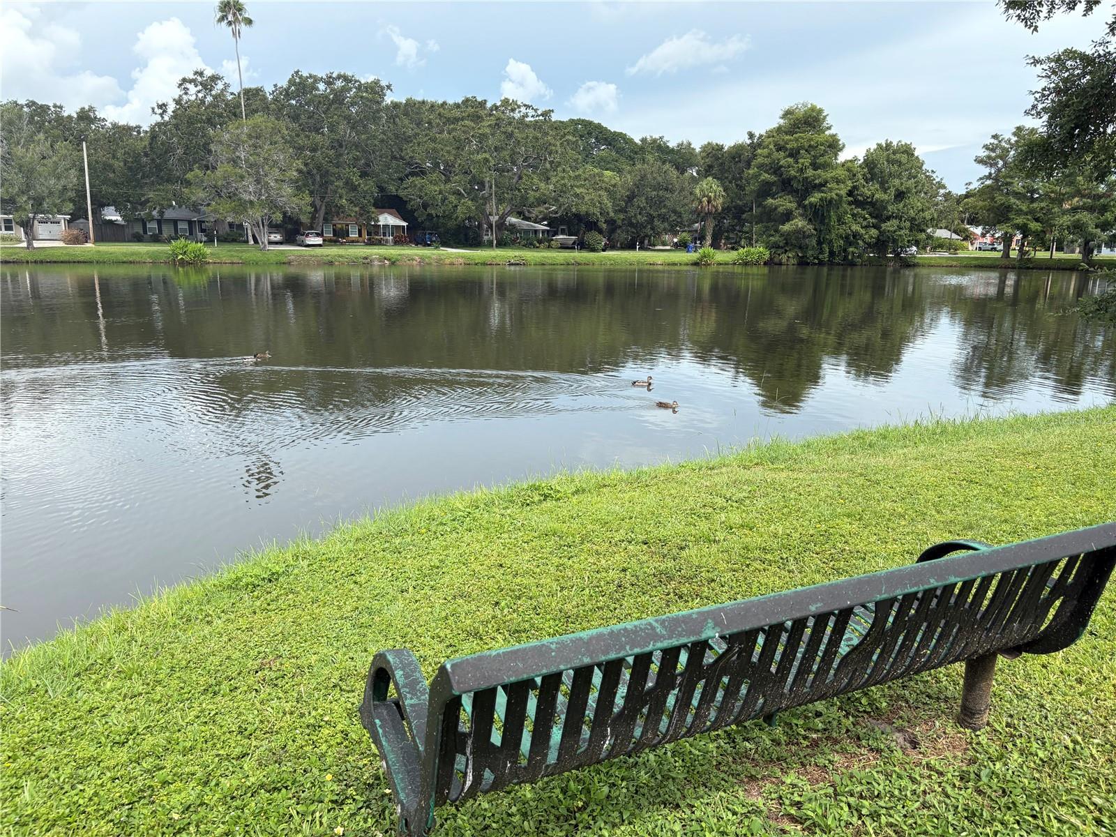 Relax and enjoy a walk around the community lake.