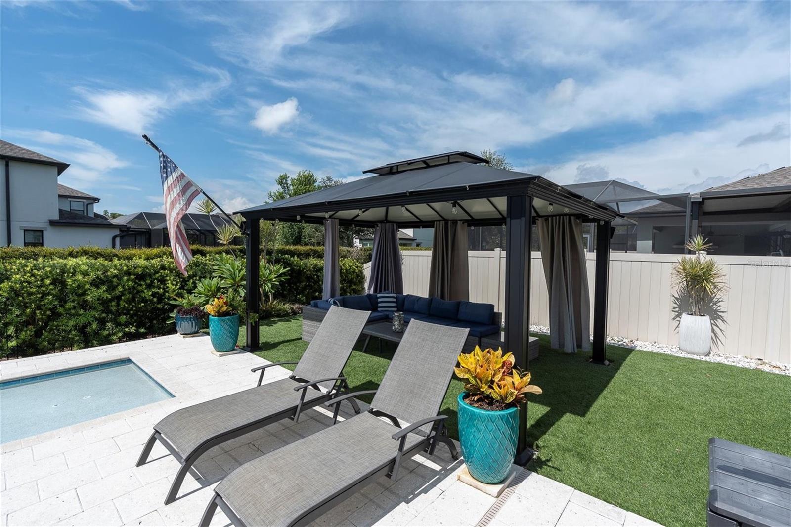 GAZEBO WITH ELECTRIC OFFERS MORE OPPORTUNITY TO ENOY THE OUTDOORS