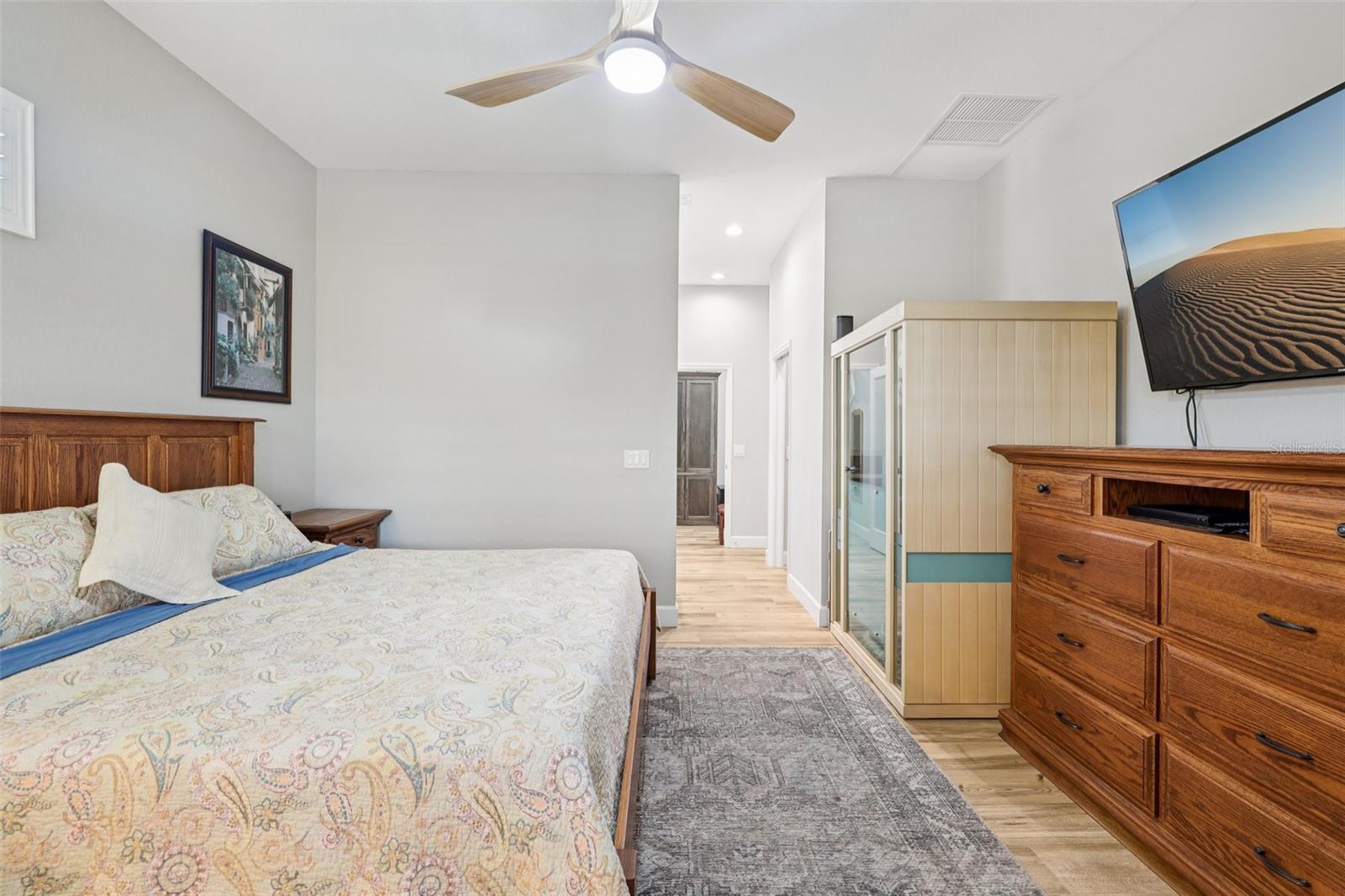 Large primary bedroom!
