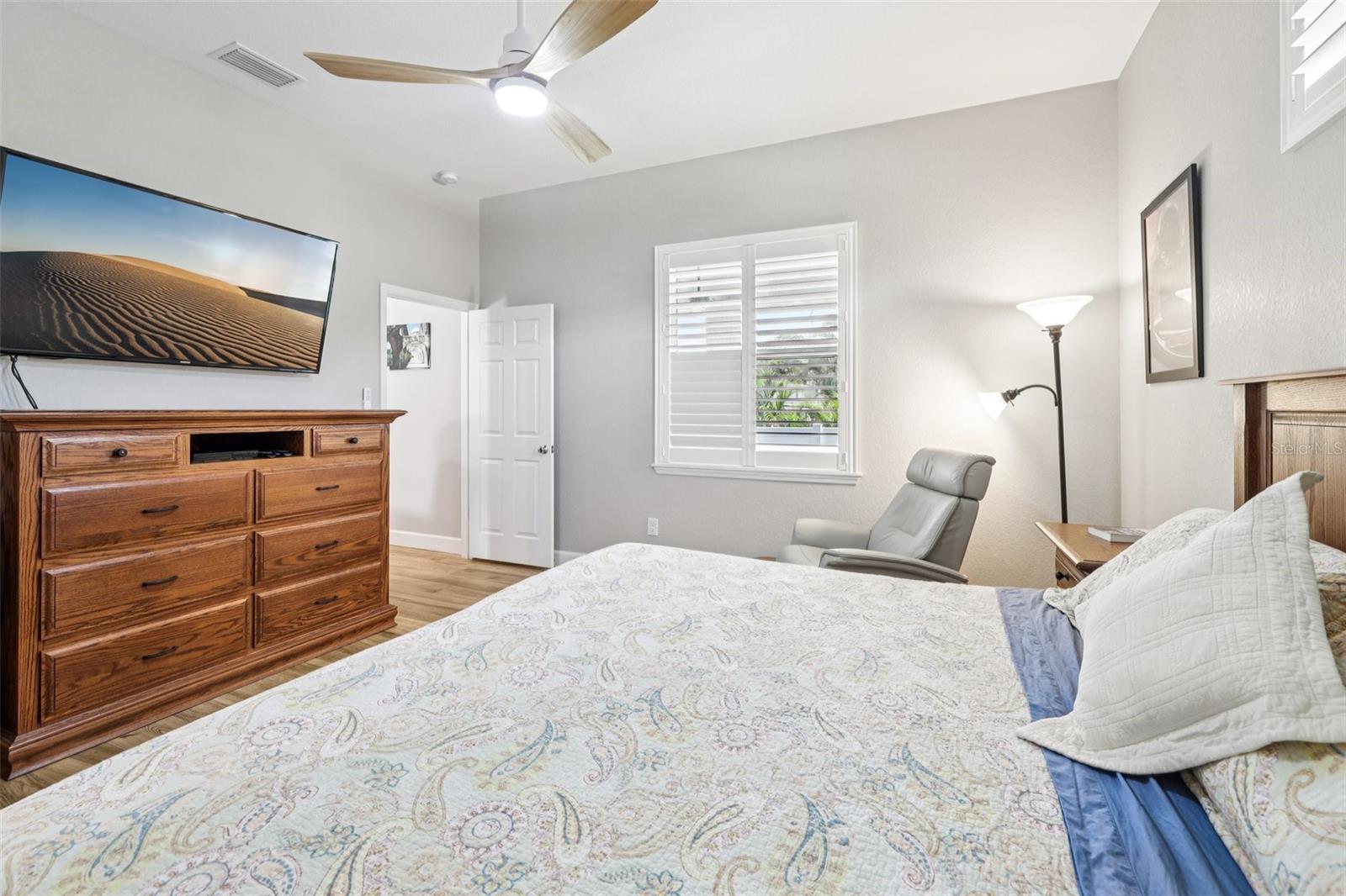 Large primary bedroom!