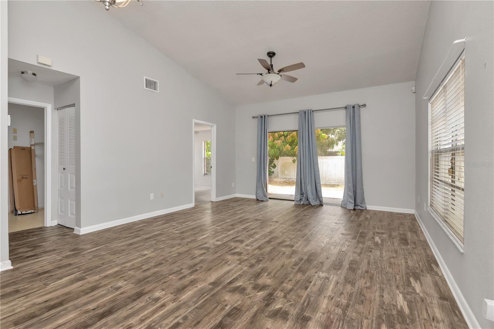 Updated floors and wide open floor plan