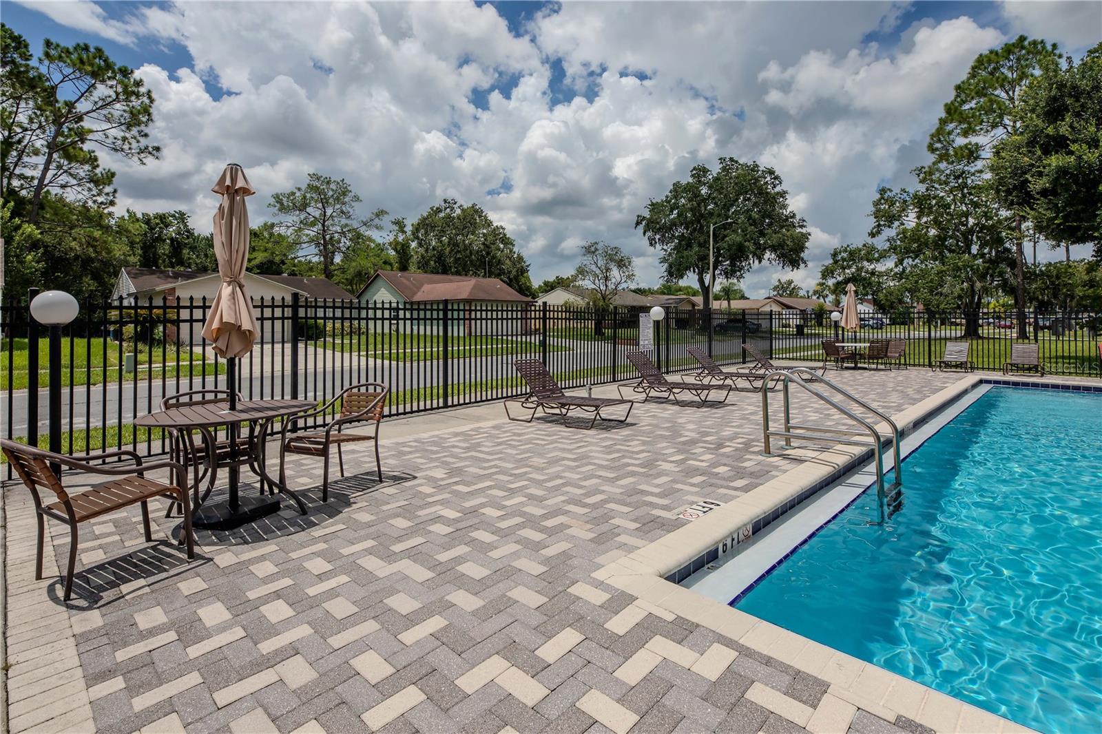 Lots of space at the pool to relax