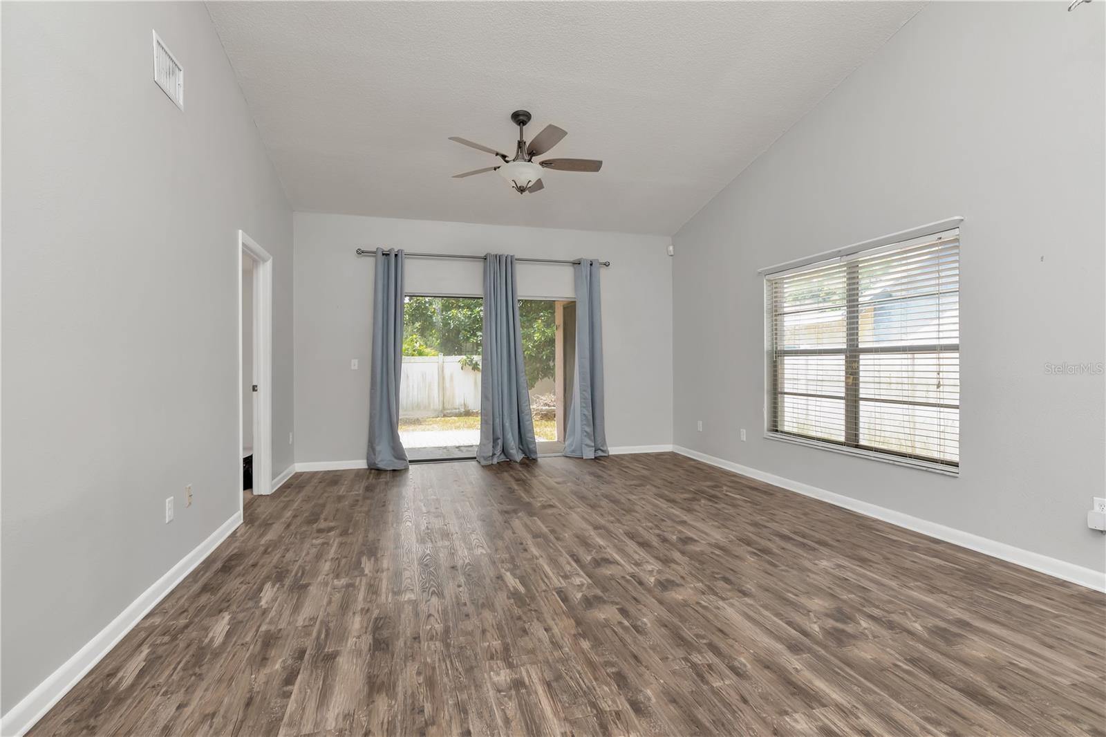 Updated floors and wide open floor plan