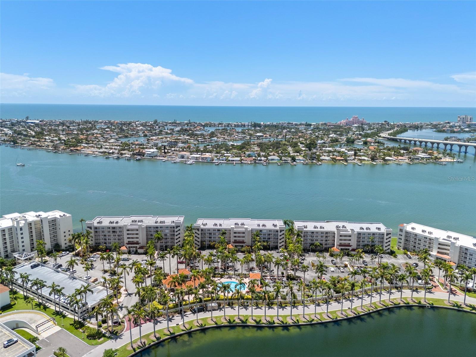 Front of Bldg with St Pete Beach in the background