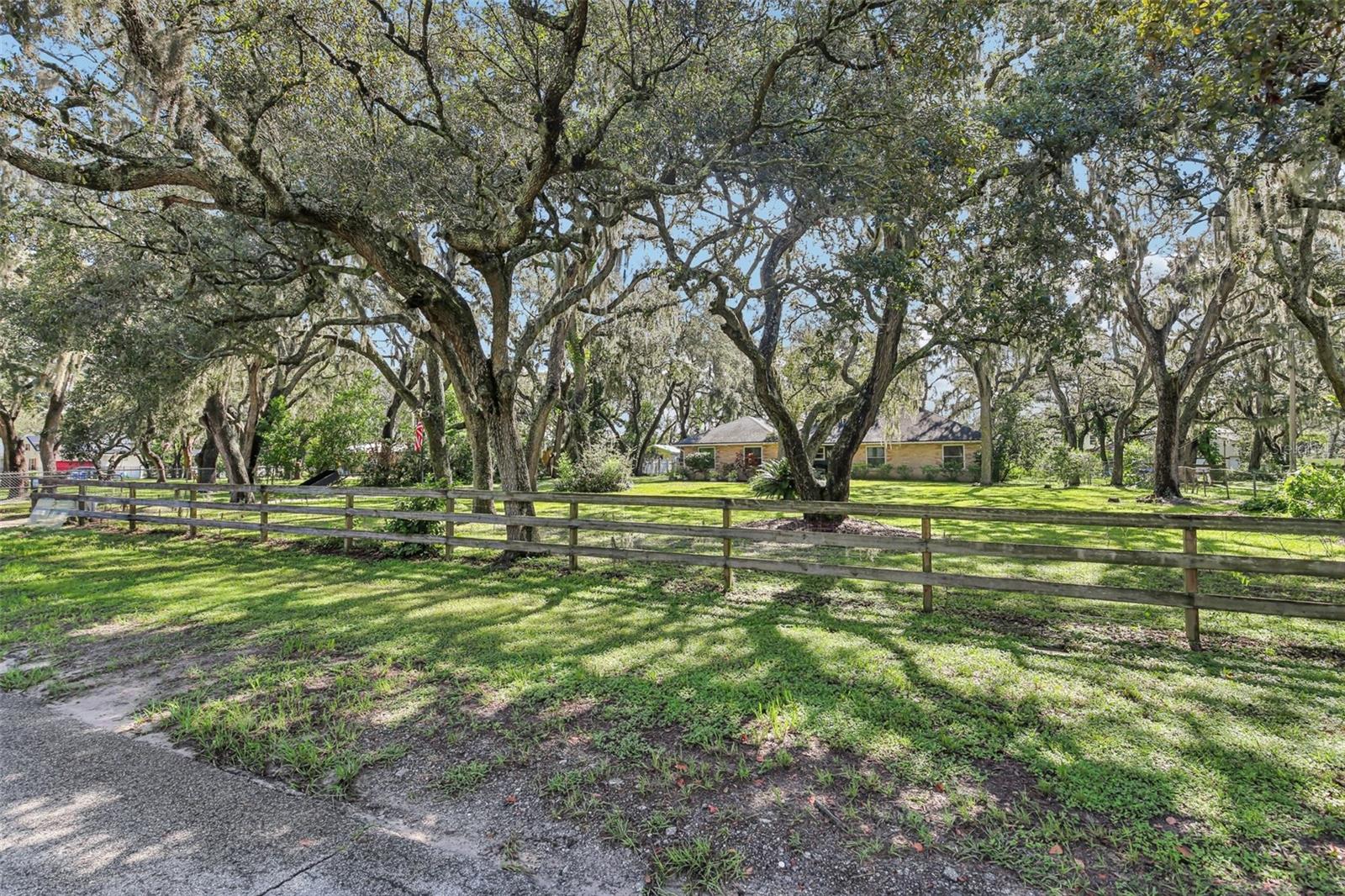 Beautiful property with mature oak trees