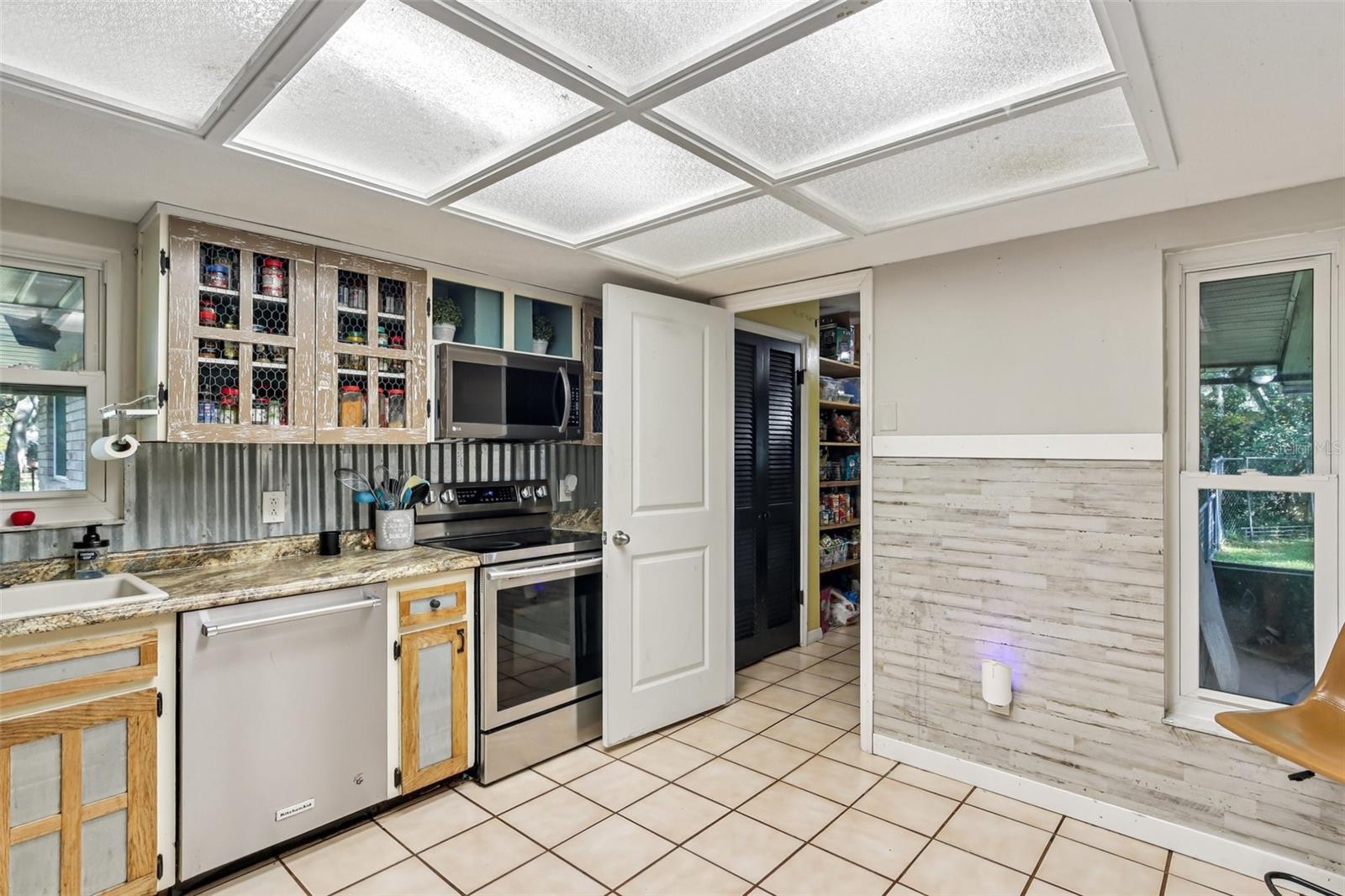 Kitchen with door to Laundry room and Pantry