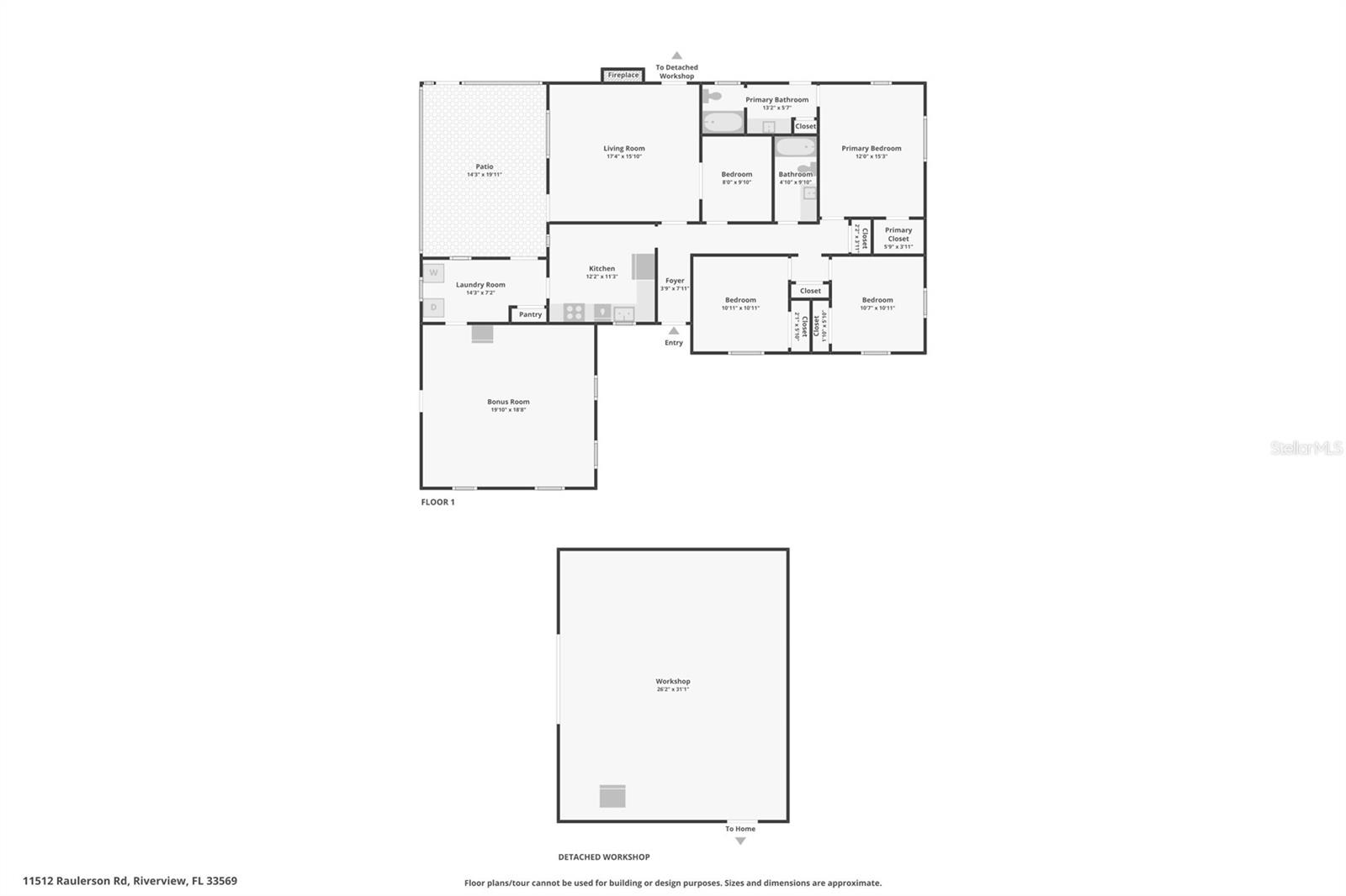 Floorplan of home and structures
