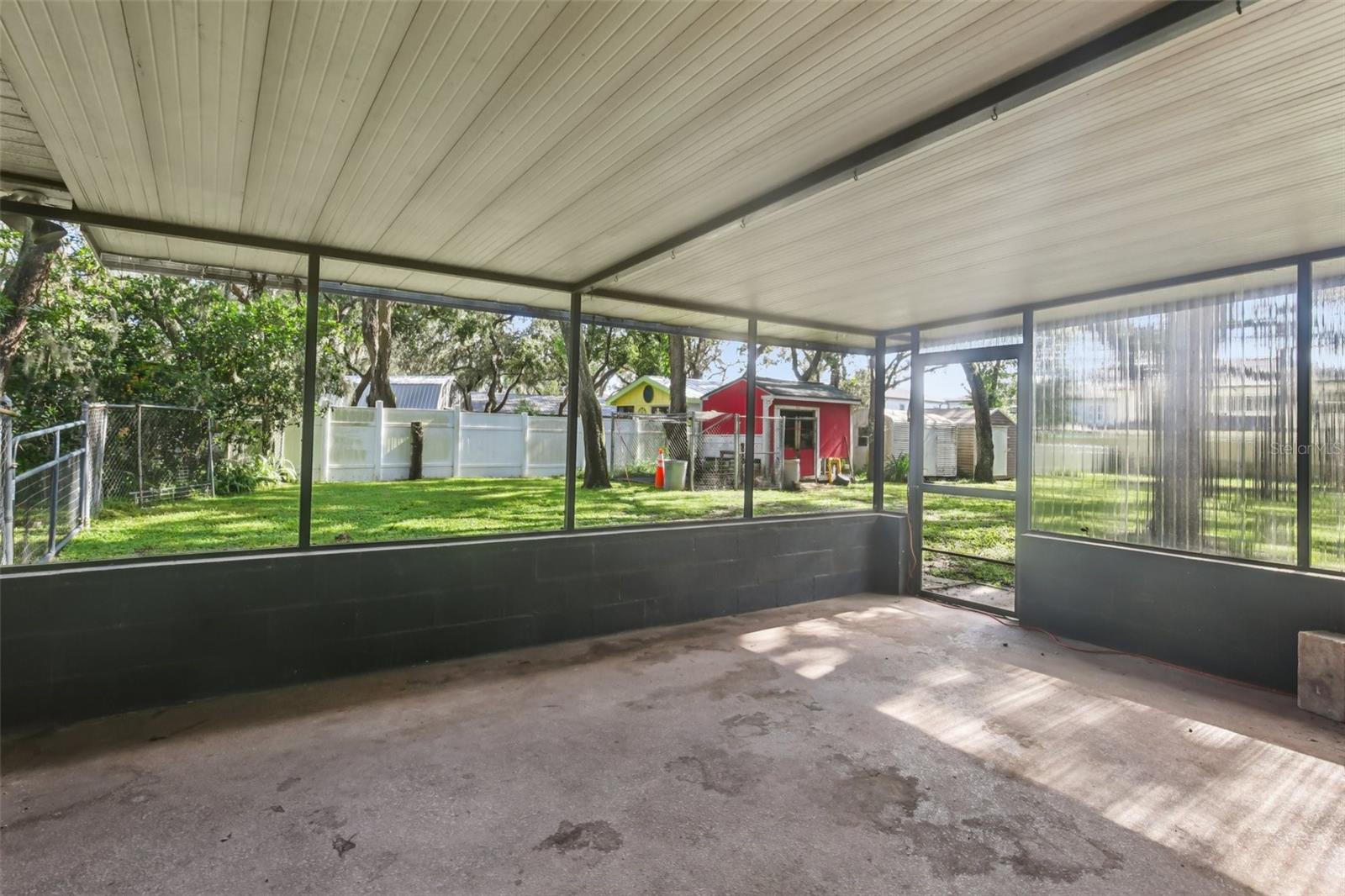 Side screened porch