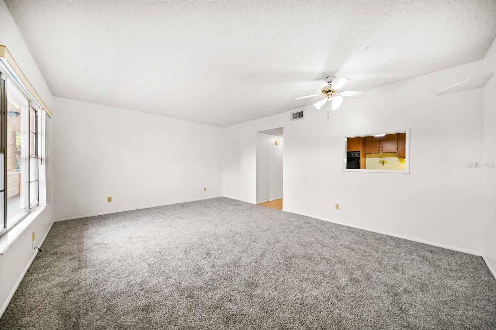 Living/Dining Room with pass through to Kitchen