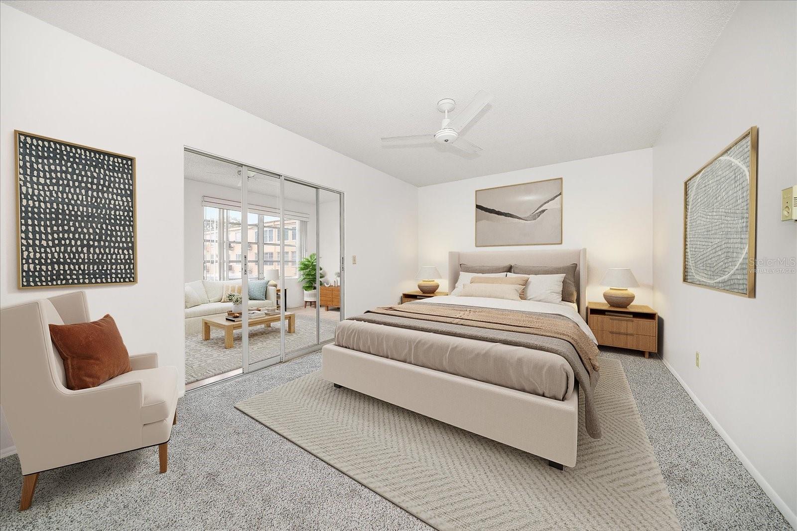 Virtually Staged Bedroom
