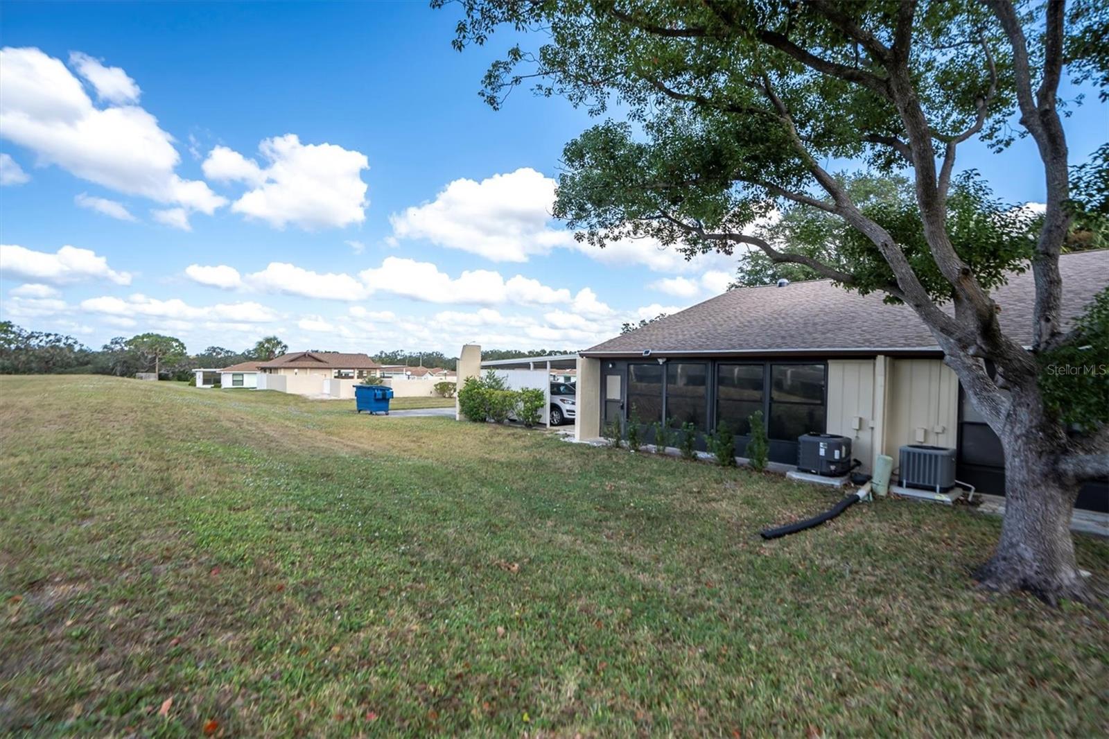 Rear area of condo