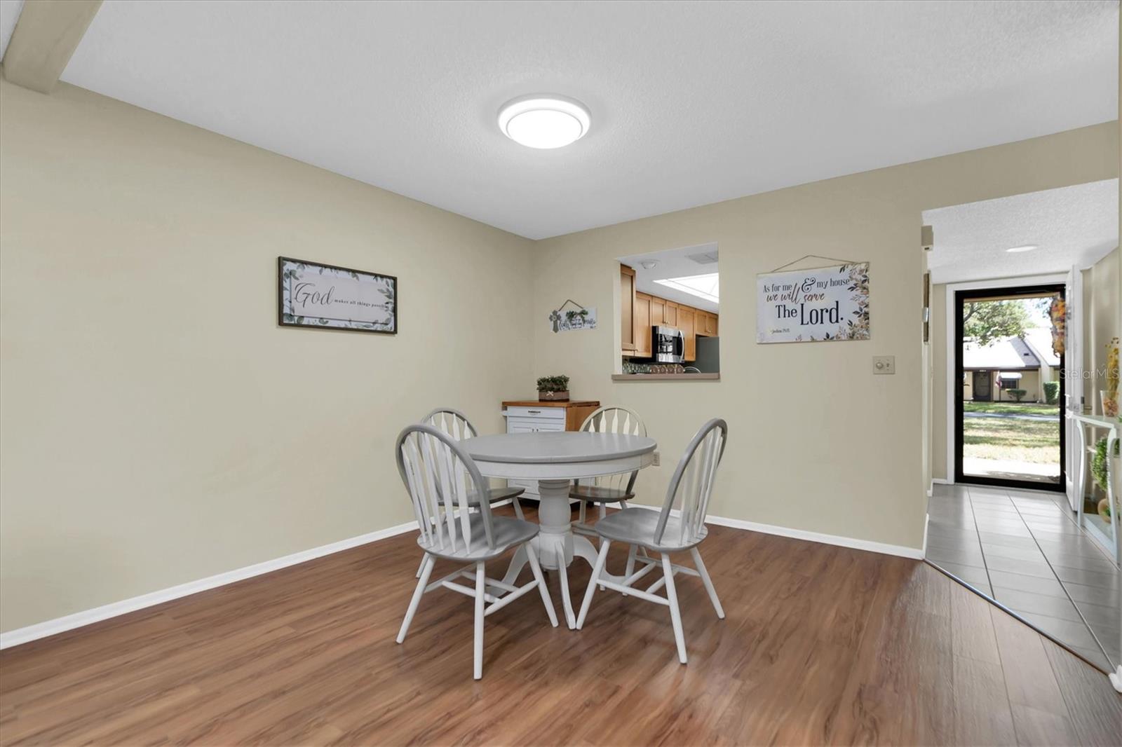 Dining room with updated LED light