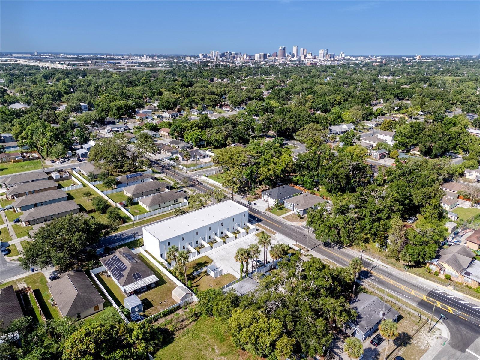 Aerial view of downtown Tampa