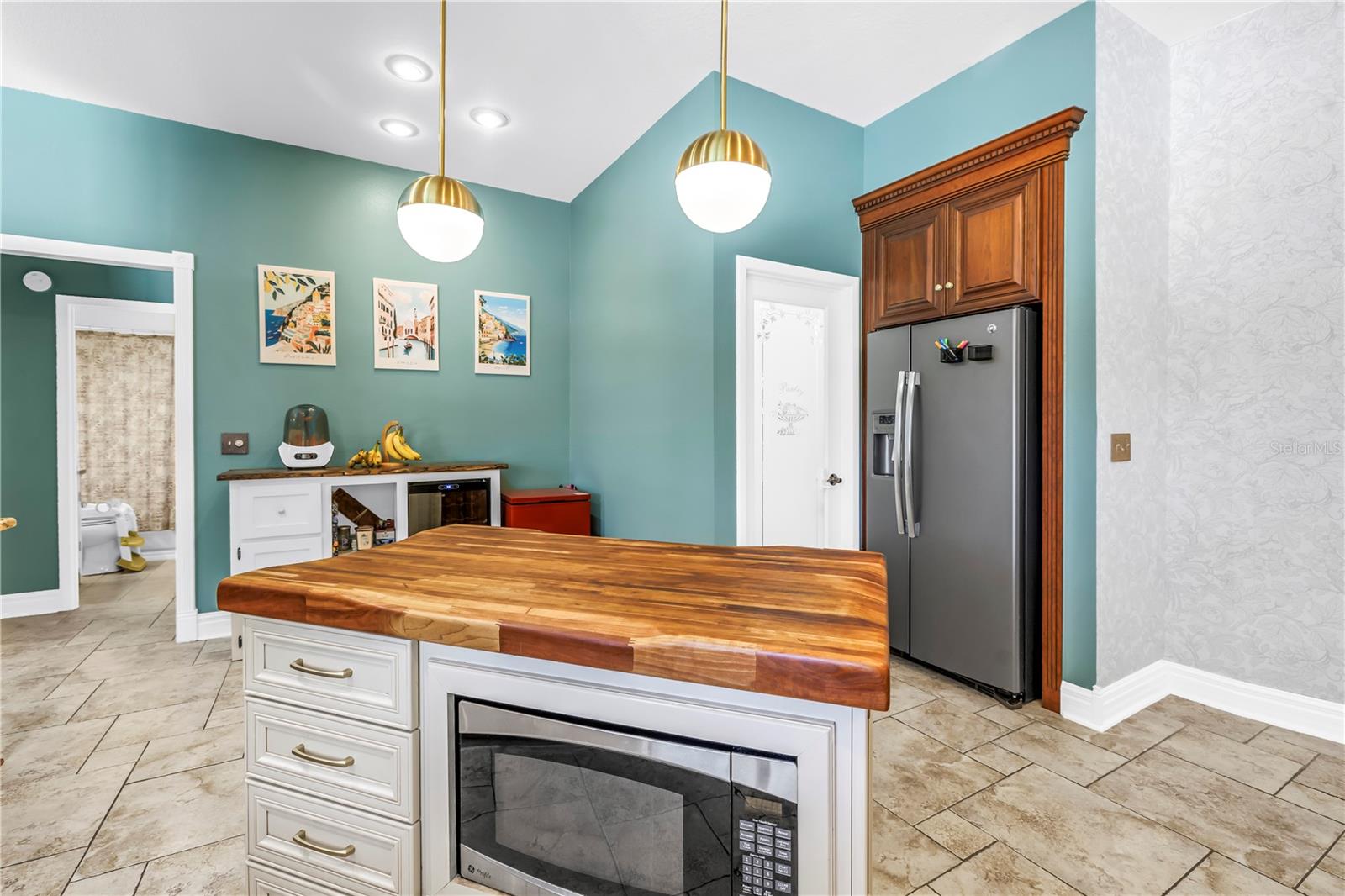 Butcher block island