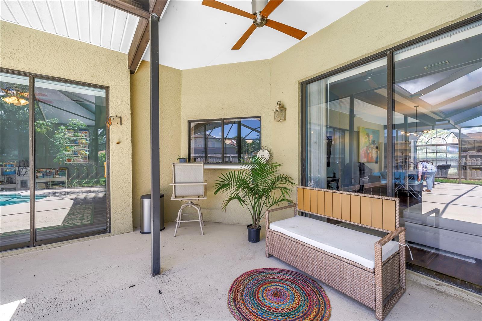 Covered pool area