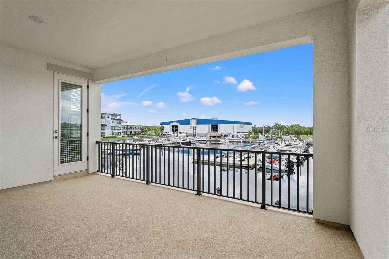 Upstairs private balcony with marina view