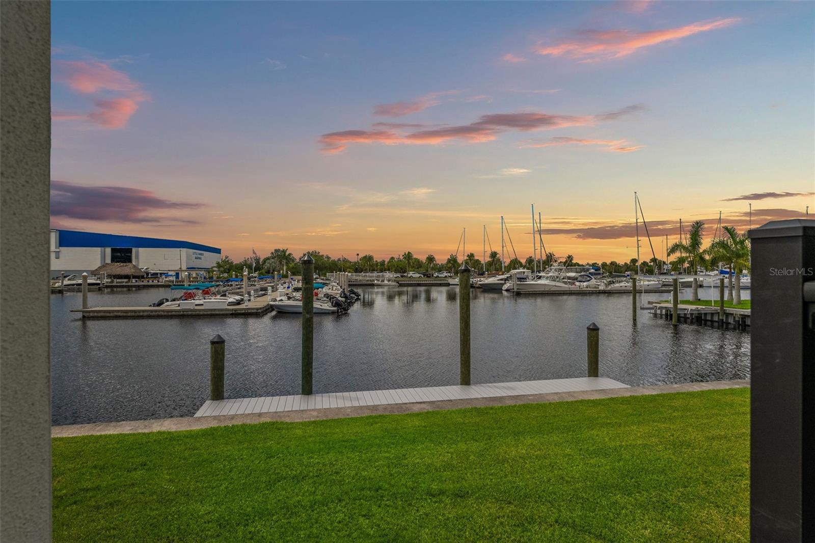 Sunset marina view
