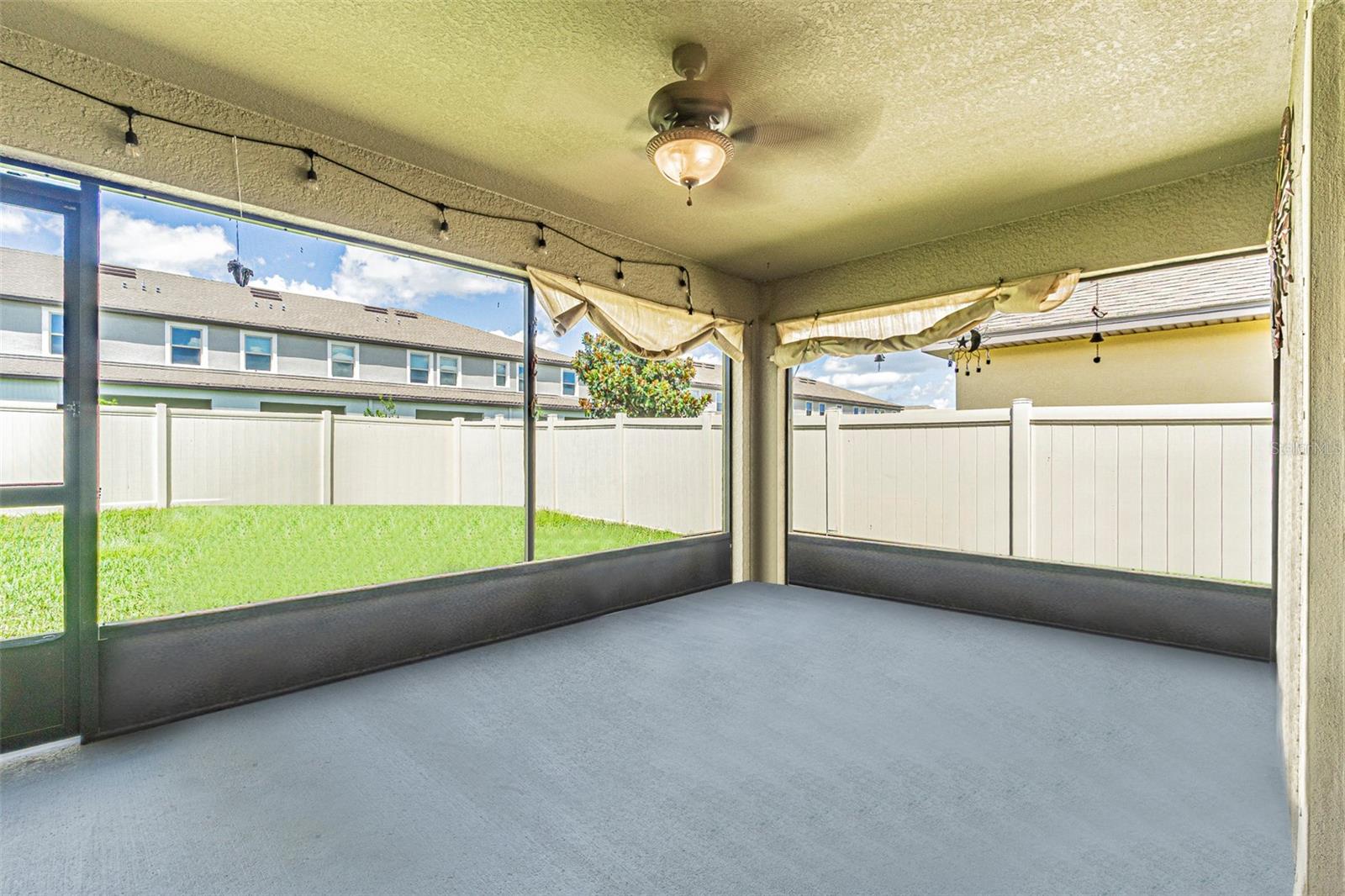 Porch virtually cleared