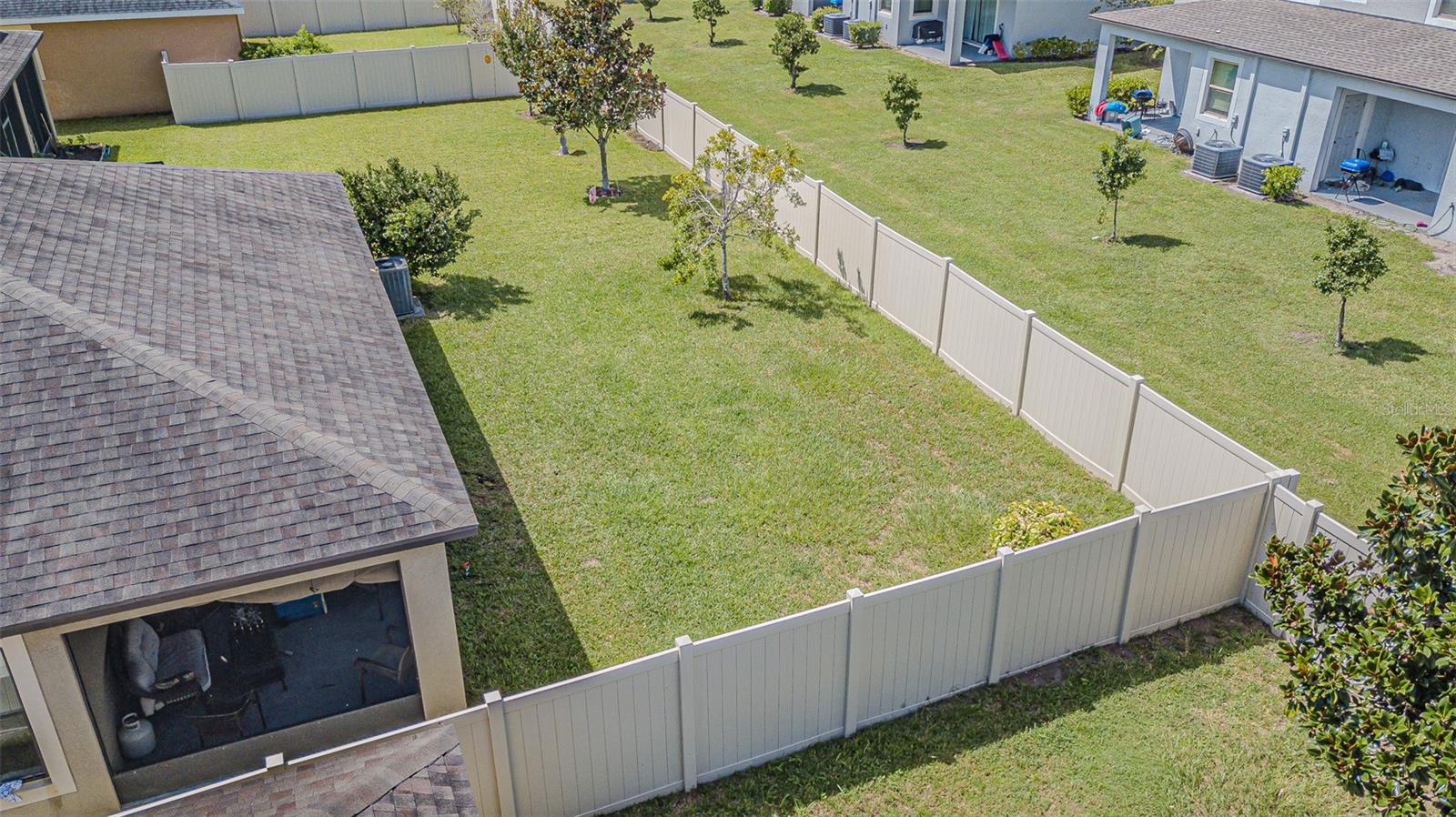 screened patio or backyard entertainment