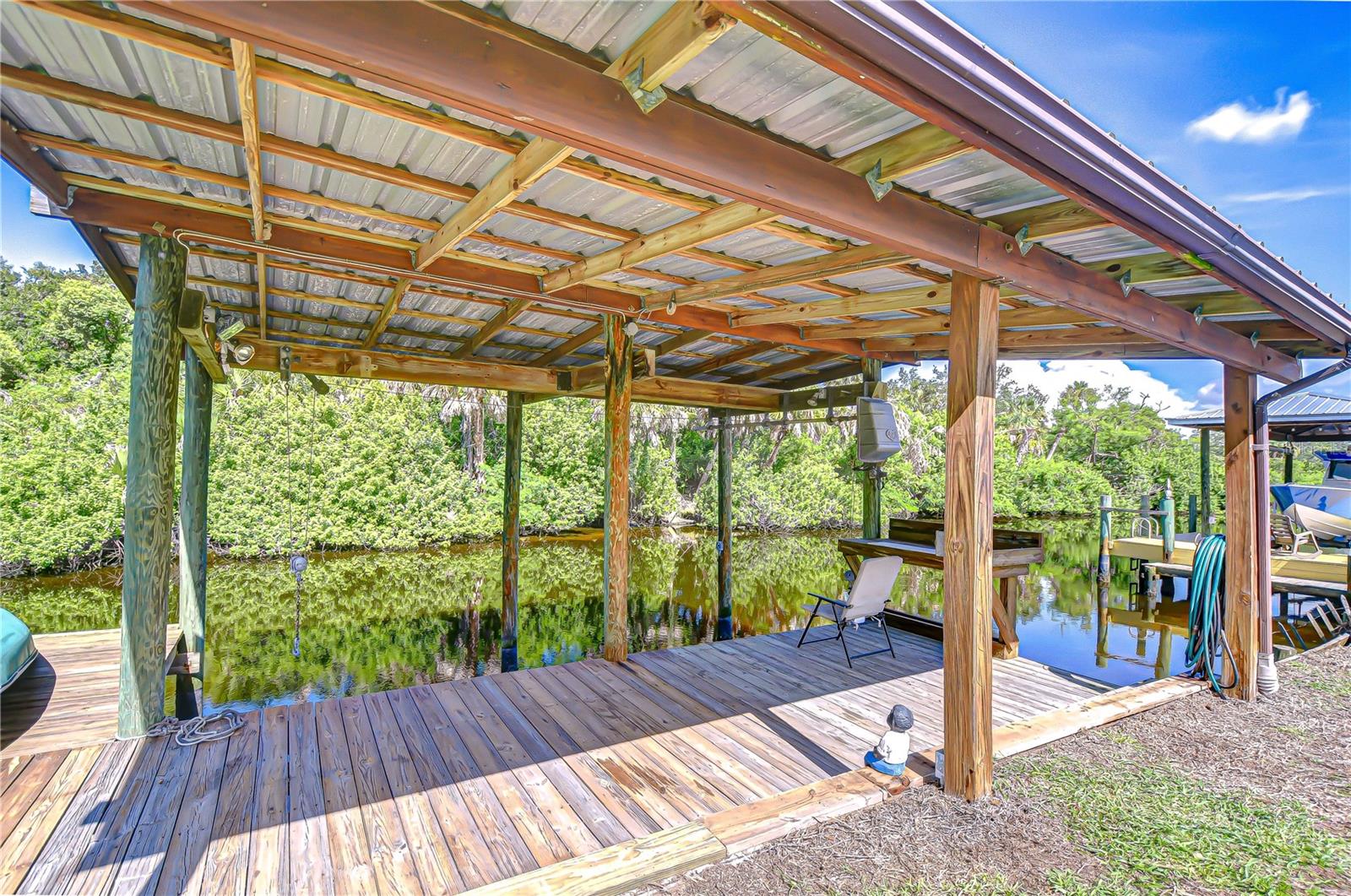 Private Boat Dock with Lift for Easy Access to the Water!