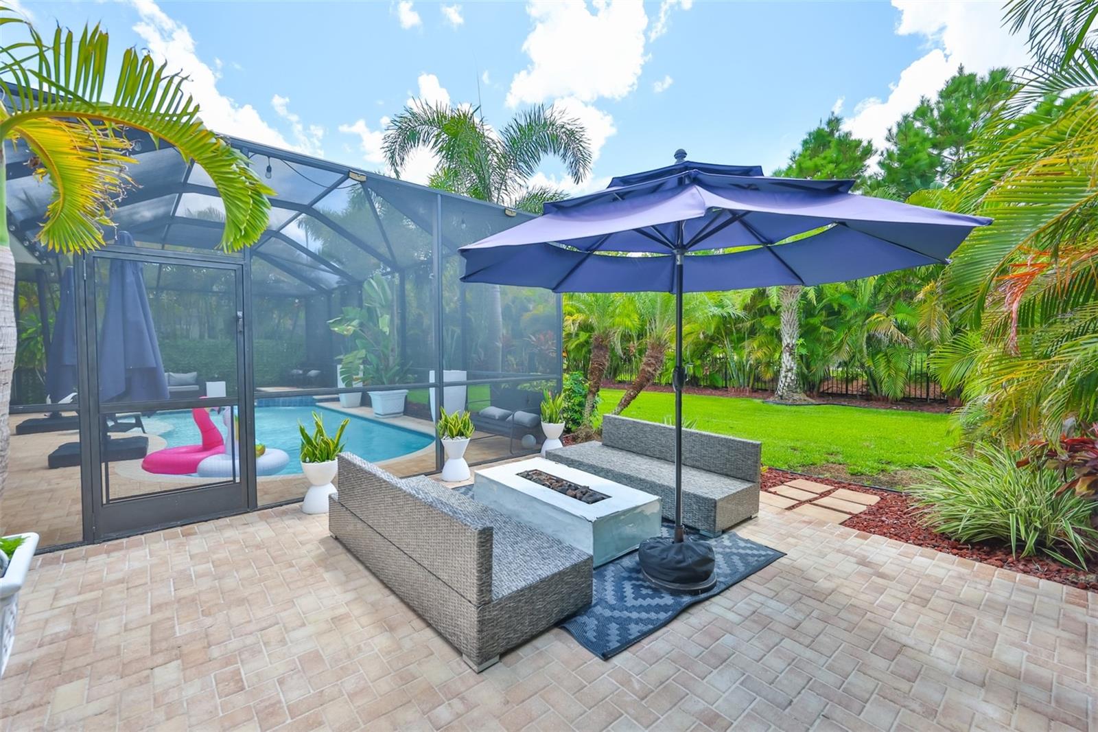 Patio outside screened area