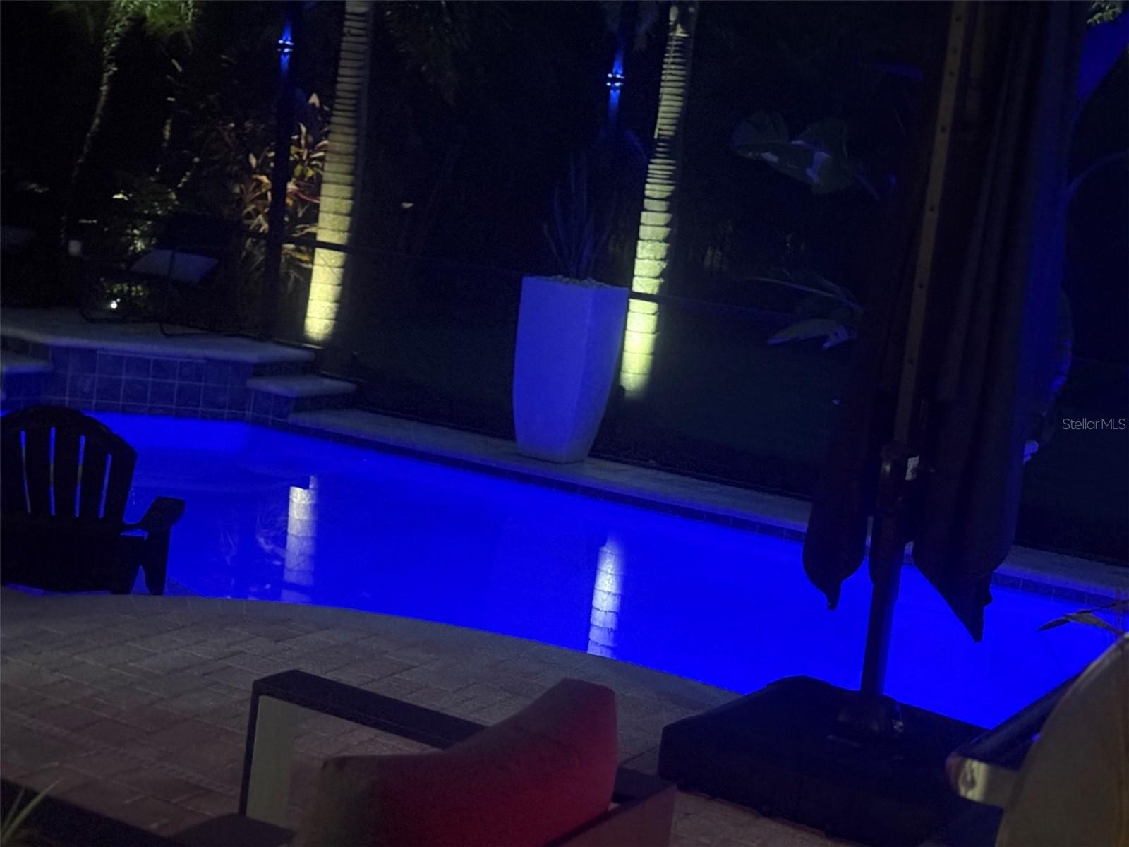 Pool at night