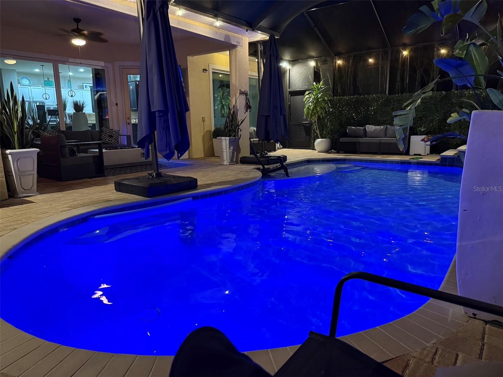 Pool at night