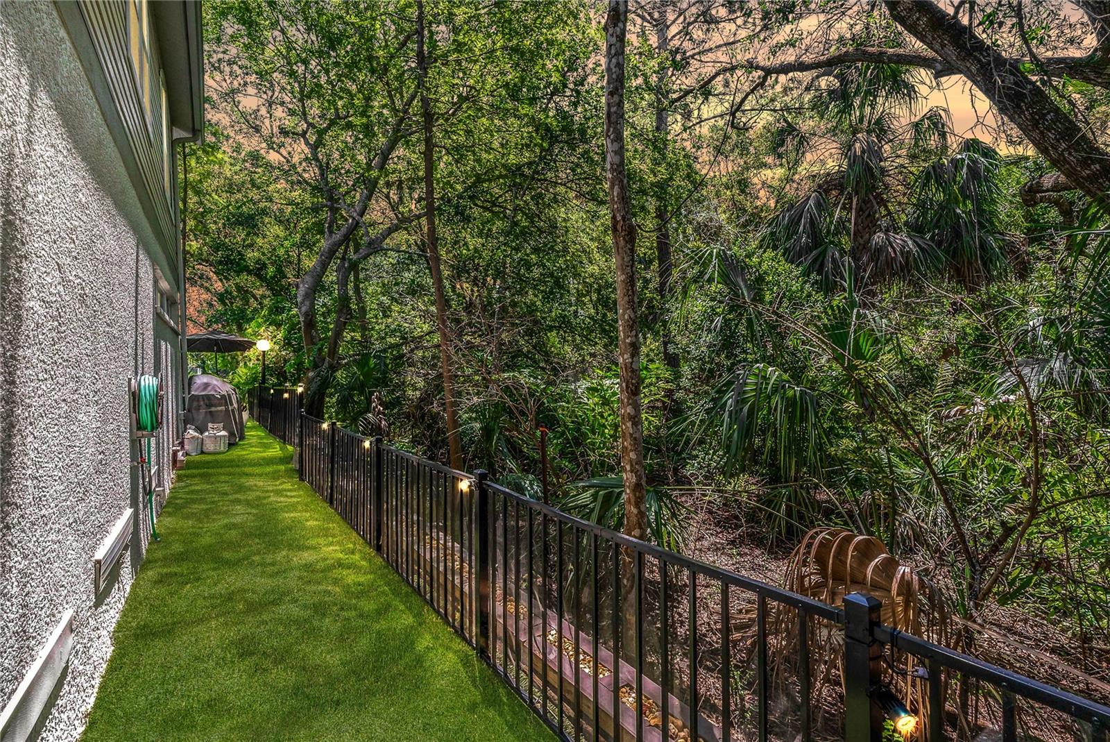 PRIVATE BACKYARD WITH CONSERVATION VIEWS ~ GREAT DOG RUN WITH ARTIFICIAL TURF!