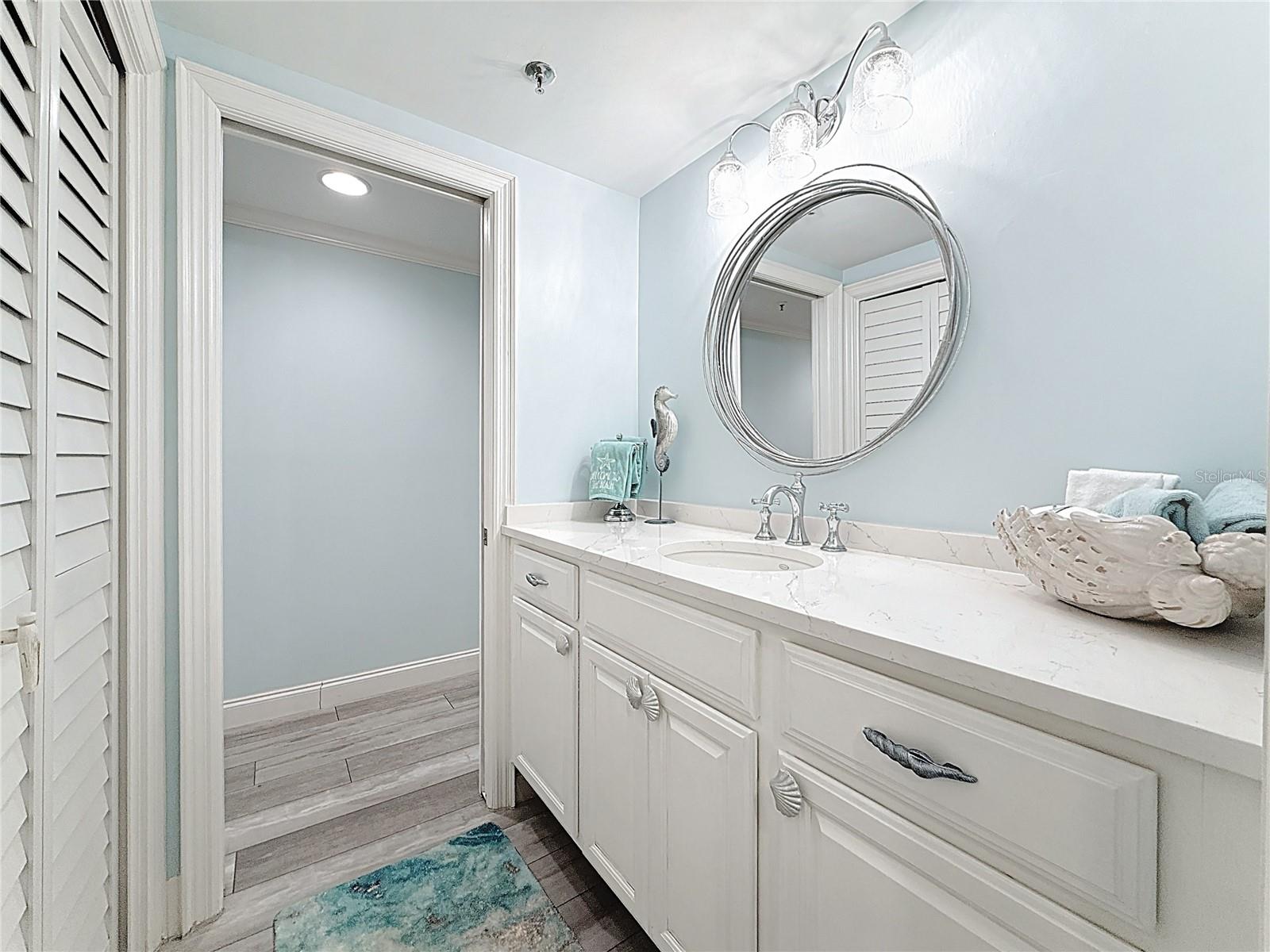 1st floor guest bath/ Laundry Closet