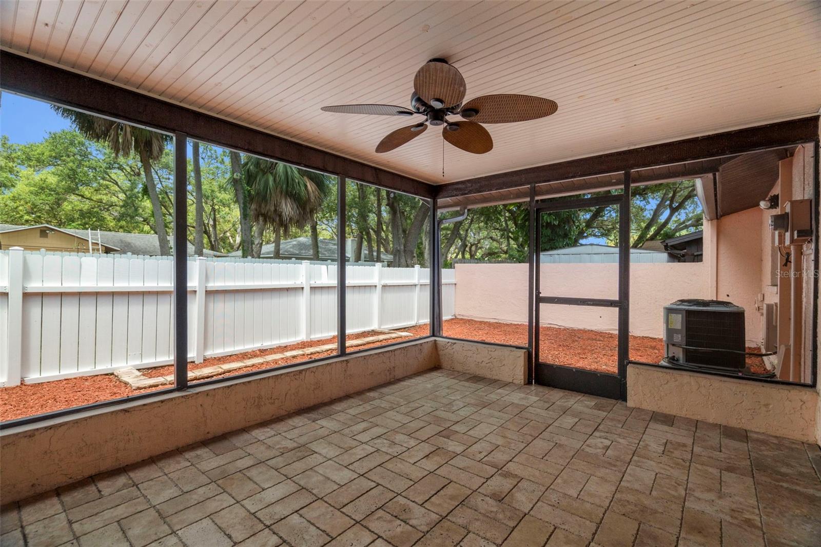 Enclosed Patio with Laundry Room Closet