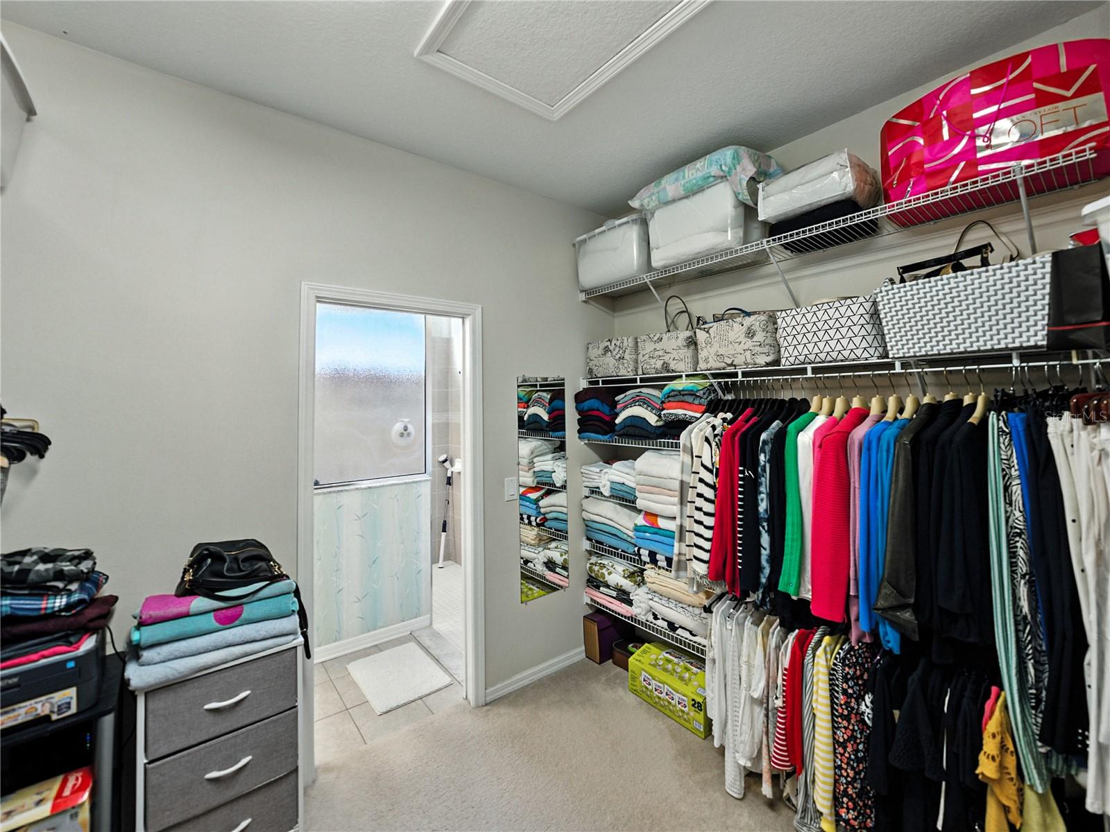 Primary walk-in closet